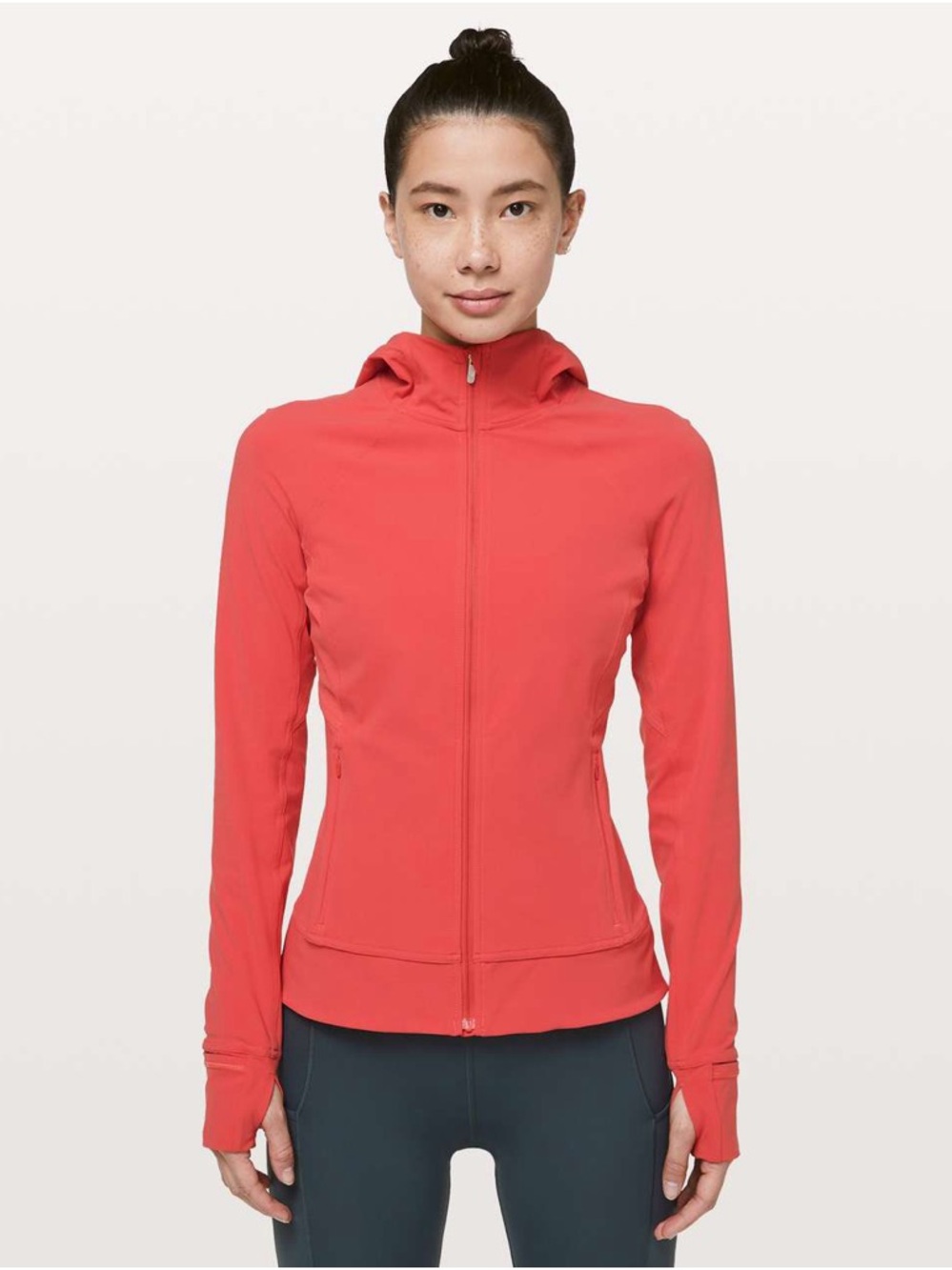 Lululemon Dash Into Dusk Jacket Poppy Coral Full Zip Running Activewear - Size 4